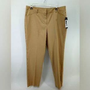 NWT New Directions Ankle Slim Leg Tan Pants Sahara 12  ND